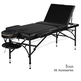3-Section 5" Aluminum Super Stable Portable Massage Table - MTA132 - Greenlife Treatment-Portable Massage Table